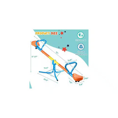 Kids Seesaw Teeter Totter Blue Outdoor Residential Freestanding Spin Toy for Age