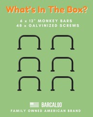 12×8 Outdoor Indoor Monkey Bars for Backyard- Set of 6, Black U Shaped Metal …