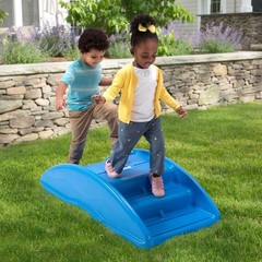 Simplay3 Two Sided Rock and Roll Teeter Totter Seesaw for Kids Blue Made in USA