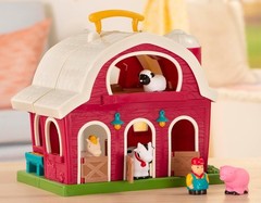 Portable Big Red Barn Playset – Fun for Toddlers 18 +, Easy Carry Design