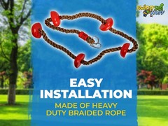 SWING SET STUFF INC CLIMBING ROPE WITH STEPS RED tree house wooden play set 0288