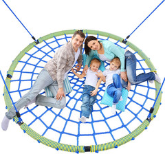 60″ Large Spider Web Saucer Tree Swing for Kids & Adults, 750Lbs Heavy Duty Outd