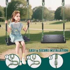 Heavy Duty Swing Seat, Non Slip Tree Swing Seat Set Playground Swing Set