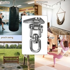 Stainless Steel Swing Hanger Heavy Duty 180°+360° Swivel Swing Hook Swing Har…