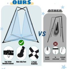 Swing Stand for Kids, 330LBS Heavy Duty Metal Swings Frame for Backyard Indoor,