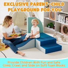Garvee Foam Climbing Blocks for Toddlers 1-3, 4-Piece Baby Climbing Toys, Ind…