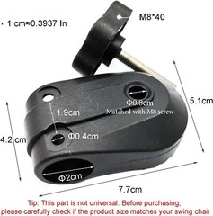 Timyrimy Garden Swing Plastic Fittings Type 2 to Attach Canopy Frame to Swing