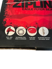 Slackers 90 ft Hawk Zip Line Kit Seated Zip Line 250lbs