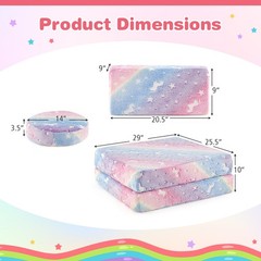 Modular Kids Play Couch Set Glow in Dark Portable Handles Color Soft Foam Sofa