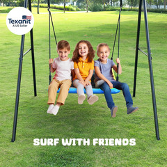 Swing Sets for Backyard, 440Lbs Heavy Duty A-Frame Metal Stand with 60″ Large Pl