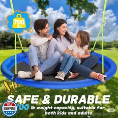 43″ Saucer Tree Swing for Kids Adult, 600Lb Weight Capacity Large Disc Round