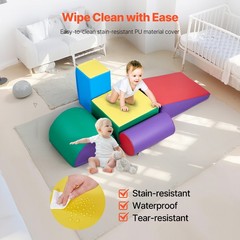 Soft Foam Climbing Blocks Set of 5 for Toddlers, Safe Indoor Play