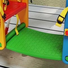Kids Indoor Swing with Double Seats and Safety Belts, Mixed-Color