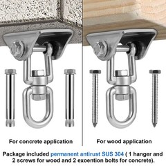Heavy Duty Stainless Steel Hanging Kit Swing Hangers and Hammock Spring and S…