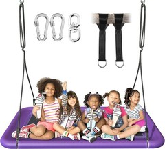 Tree Swing Kids & Adults 60″ Waterproof Rectangle Platform Swing 700lbs Heavy