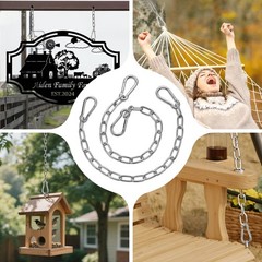 2 Pack 25in Heavy Duty Swing Chains with 4 Carabiners, Stainless Steel Hangin…