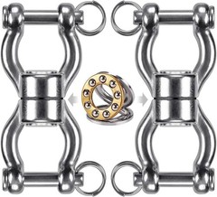 Silent Bearing Heavy-Duty Swing Swivel, 360° Rotation, 1200LB Capacity – 2 Pack