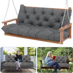 60 Inch Outdoor Swing Cushions Waterproof Extra 5″ Thick 3 Seater Porch Swing Re