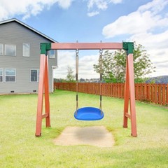 Heavy Duty Swing Seat for Adults Kids Tree Swing with Weather Proof Ropes Swi…