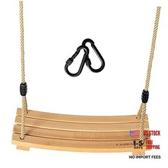 Wooden Tree Swings Tree Swing for Adults Children Kid’s Arc 17.7Lx7.8W inch
