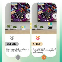 Wall-Mount Shelf for Nex Playground Console and Remote,Easy to Install Stand