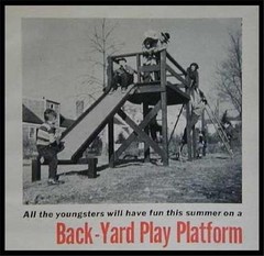 Outdoor Play Platform How-To build PLANS Slide Swings Deck
