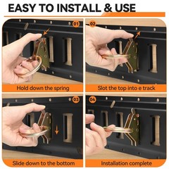 Elechomes E Track Tie-Down Rail Kit：22 Pcs Set Etrack kit 6 Rails, 2 Ratc