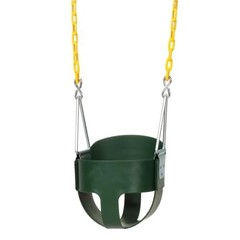 HeavyDuty High Back Full Bucket Toddler Swing Seat | Coated Swing Chains Full…