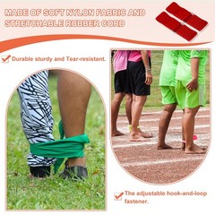 3 Legged Race Bands, 6 Pack Nylon Elastic Tie for Outdoor Party Field Day Car…