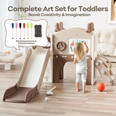 Toddler Slide Kids 11 in 1 Kids Slide Toddlers Baby 1-3 Years Old Indoor &