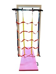6 Pc Doorway Gym Kids Set Swing Chair, Trapeze, Ladder, Net, Pullup, Playground.