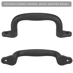 SELEWARE Black Playground Safety Handles, Non-Slip 9.64”, (2 Pack)