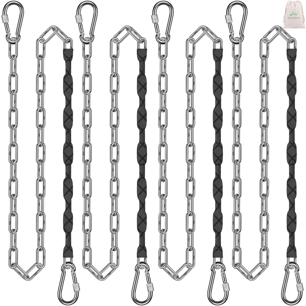 4 Pcs 85″ Stainless Steel Hanging Chains Heavy Duty Swing Chains