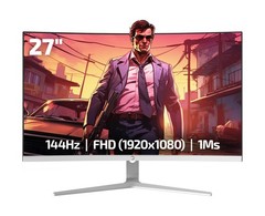 GAMEPOWER F20 27 Inch Curved White Gaming Monitor, 120Hz 1080p Display, 1ms R…