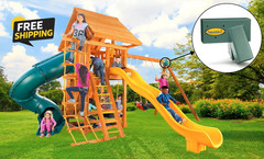 Easy 1-2-3 A-Frame 2 Brackets for Swing Set with All Mounting Hardware, Green