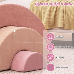 Climbing Toys for Toddlers, 3pc Foam Climbing Blocks Rainbow Shaped Indoor Pl…