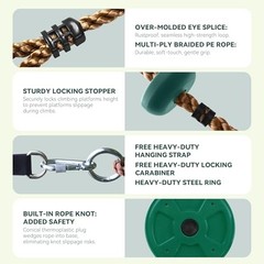 Climbing Rope Disc Swing for Kids Outdoor‌ – Heavy Duty ‌Tree Swings‌ with Non