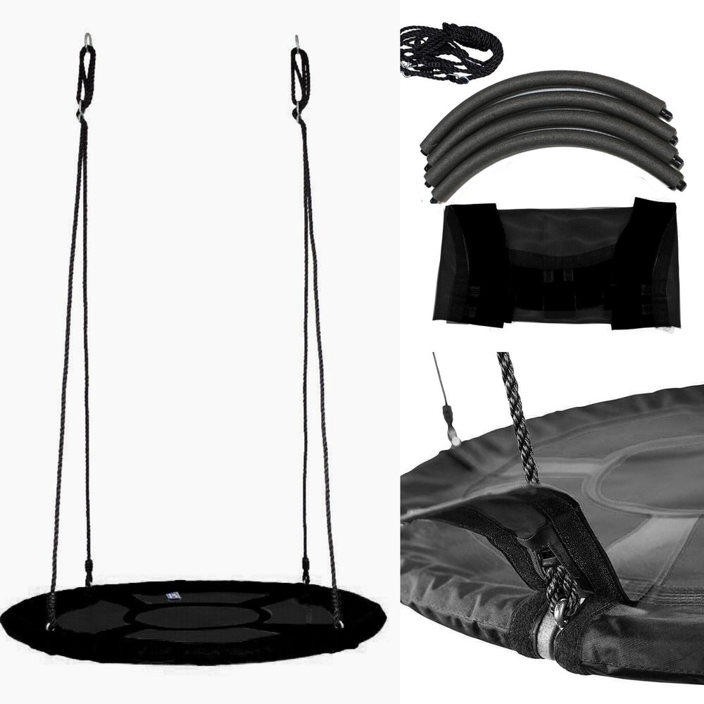 40″Tree Swing Seat Heavy Duty Outdoor Kids Adult Hanging Rope Round Nest Swing