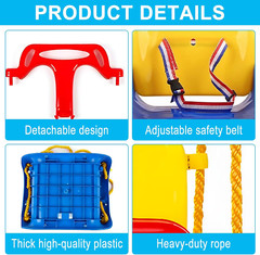 TALECO Gear Toddler Swing, 3-In-1 Swing Sets for Backyard, Baby Swing Outdoor/In