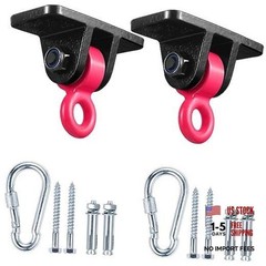Heavy Duty Swing Hangers for Wooden Sets Playground Porch Indoor Black and Red