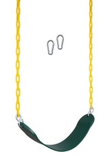 Swing Seat – Swing Set for Outside, with Heavy Duty Rust-Proof Chain Coated i…