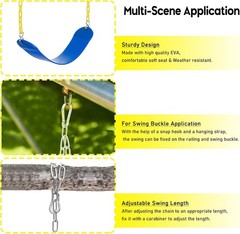Heavy Duty Kids Swing Seat – Safe Non-Slip Blue Outdoor Playground Equipment