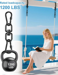 Swing Swivel, Heavy Duty 304-Stainless Steel Swivel Ring, Double Ended Eye Hook