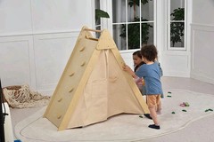 Avenlur Wooden Learning Tent Climber Desk Chair Set Kids Montessori Activity Gym