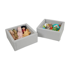 Softzone Light Grey Play Patch Toy Bins – 2-Pack Beginner Playset