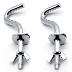 Zinc Heavy-Duty Replacement Hooks Holding Hammock Fit 3/8 Inch Dia. 1-1/4 to …