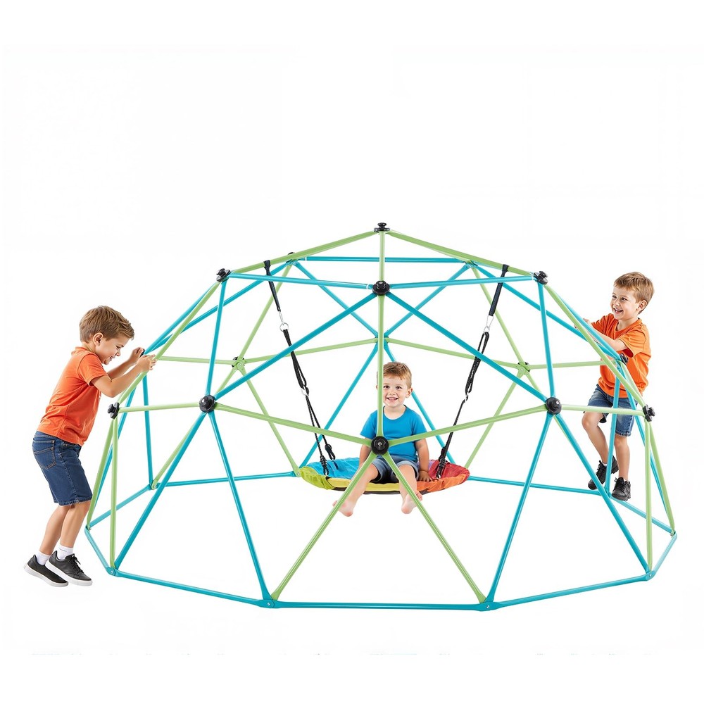 VEVOR Climbing Dome 10FT Geometric Climber Saucer Swing 1000LBS Kids