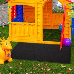 Large Outdoor Playground Slide Mat Shock Absorbing Landing Pad 39×24 Inch Bla…