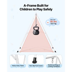 Uimoso Toddler Swing and Jumper Combo with A-Frame Stand in Black