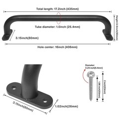 17 Inch Black Indoor Monkey Bars Ladders Playground Handles 6 Pack | Heavy Du…
